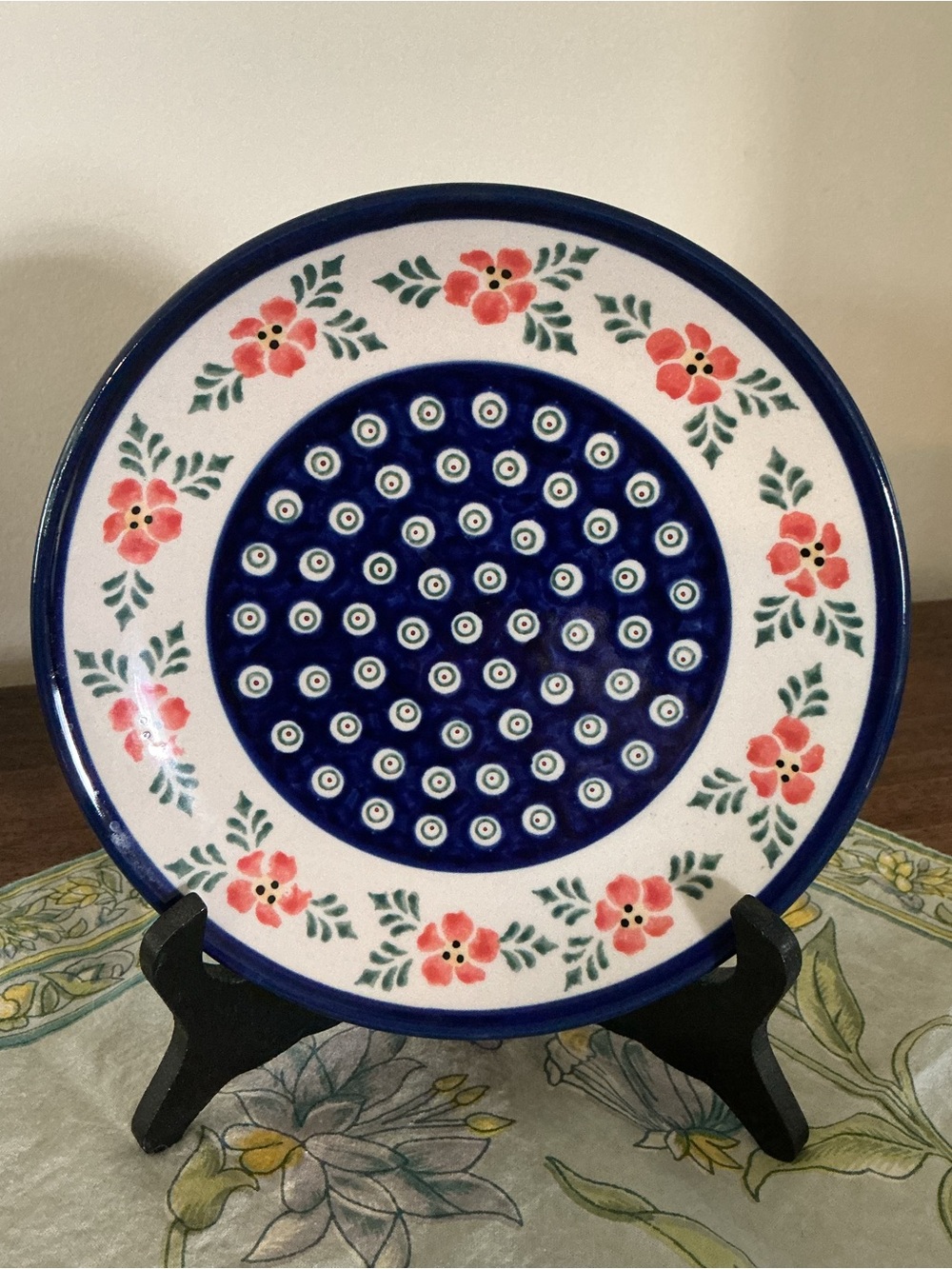 Boleslawiec Polish Pottery Floral Plate Poland